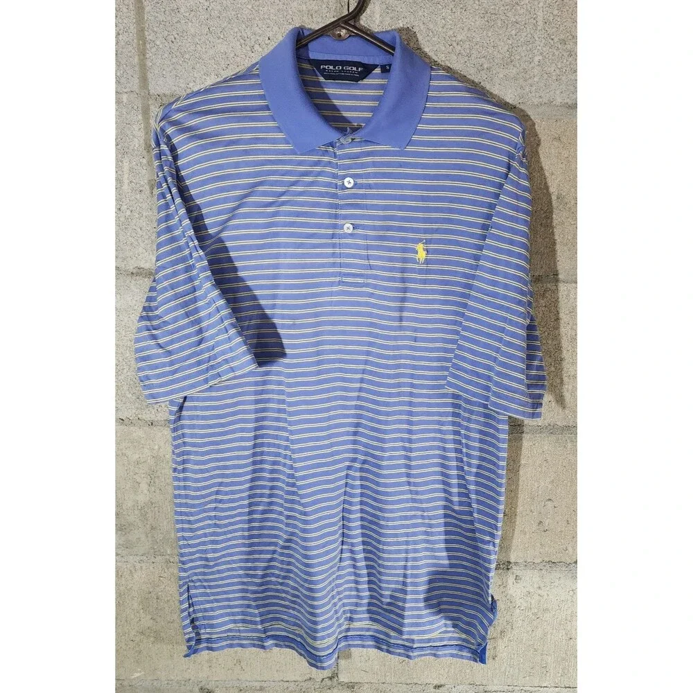 Polo Golf Ralph Lauren Men's Striped Polo Shirt Blue Size S